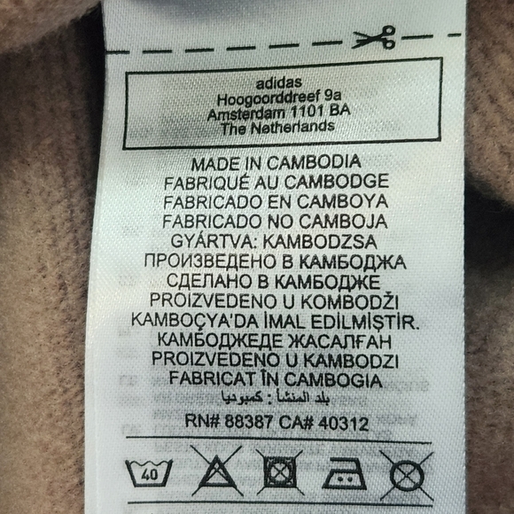 HP! NWT ADIDAS Internal Crew Taupe Long Sleeve Thick Sweatshirt Size XS Mens - Picture 9 of 11